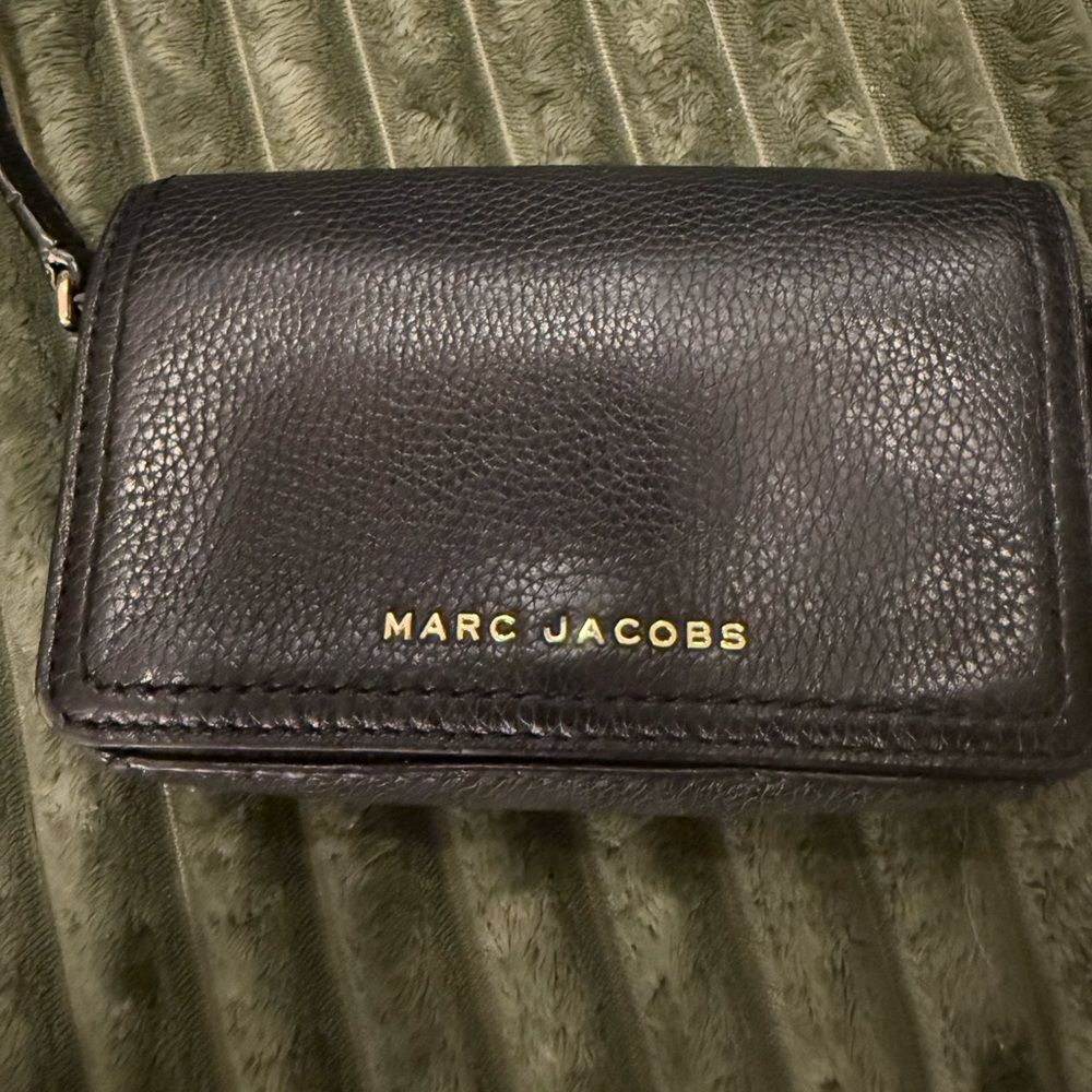 Marc Jacobs Black Pebbled Leather Mini Crossbody